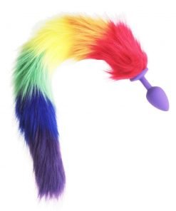 Colorful Fox Tail Silicone Anal Plug - Unique Adult Toy