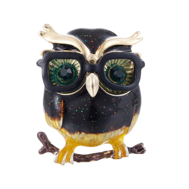 Fashionable Owl Brooch with Pearl Accents (In Stock)