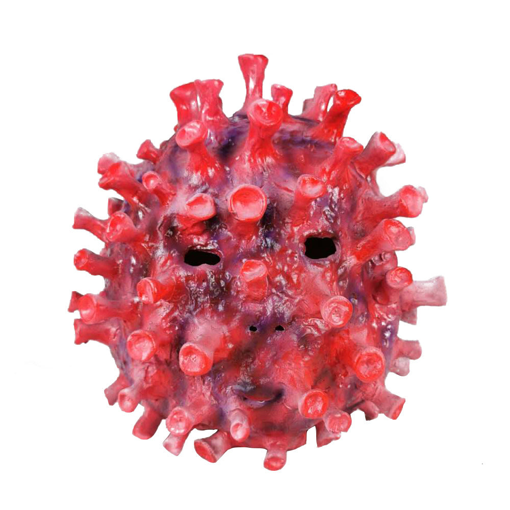 Halloween Virus Latex Mask - Coronavirus Design Headpiece