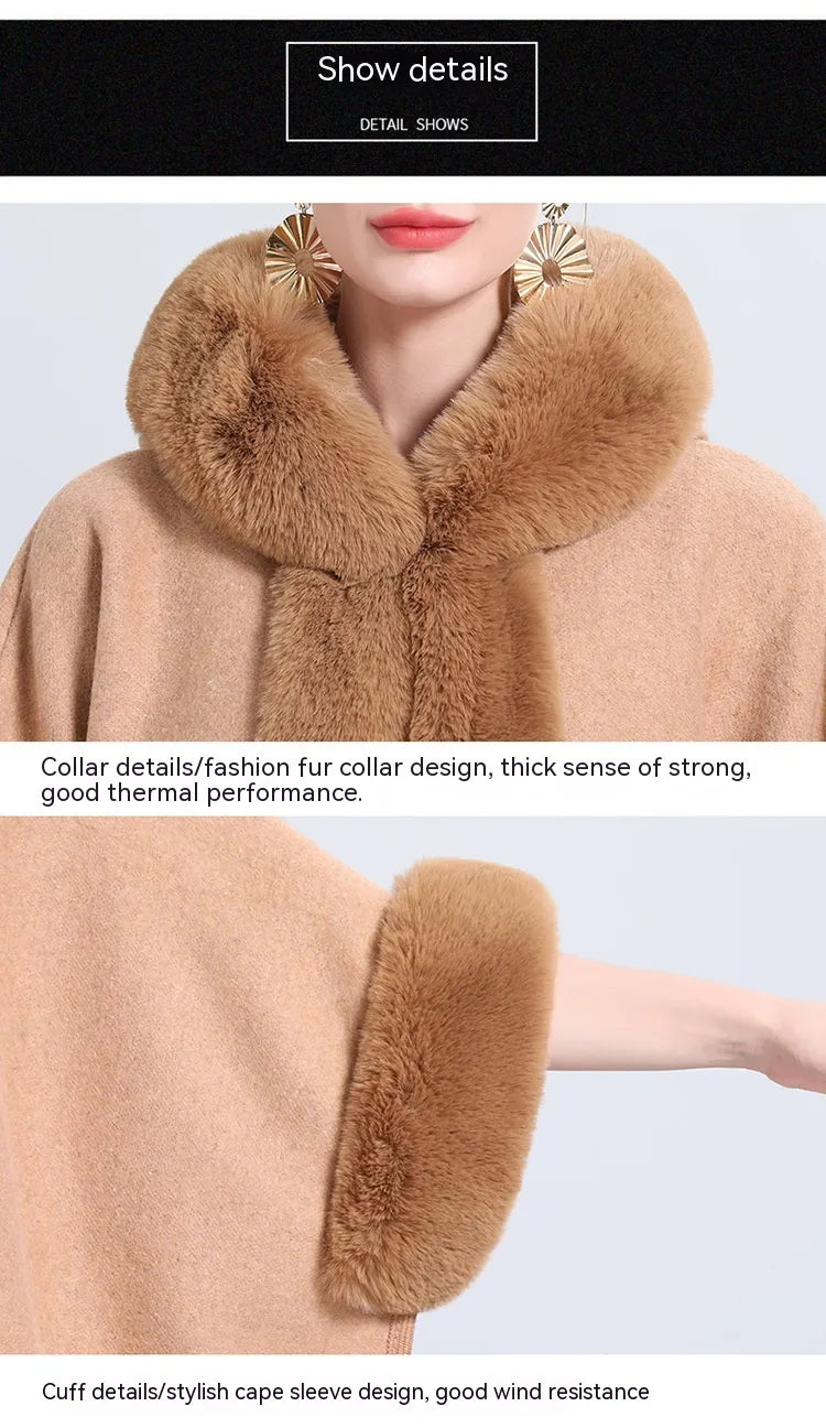 Cashmere Inverness with Fur Collar