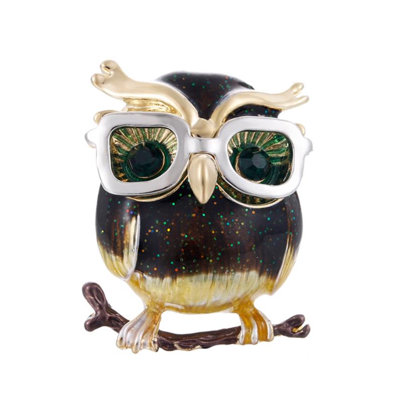 Fashionable Owl Brooch with Pearl Accents (In Stock)