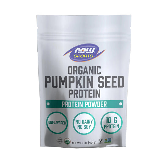 NOW Foods Sports Nutrition Organic Pumpkin Seed Protein Powder With 10g of Protein Certified Non-GMO Unflavored 1-Pound