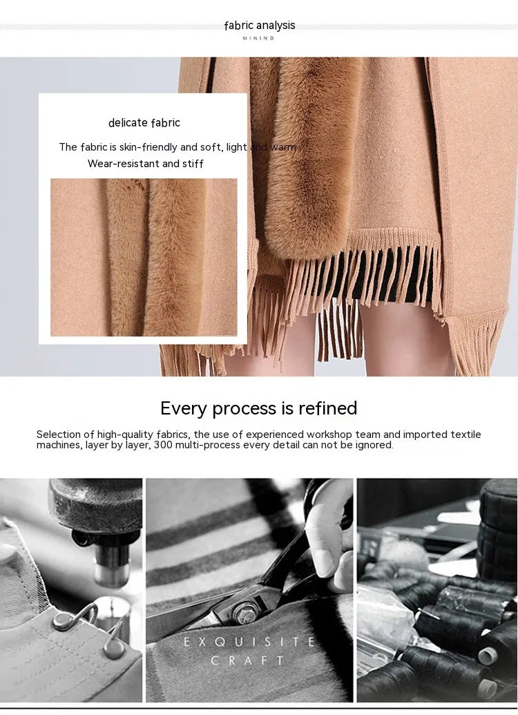 Cashmere Inverness with Fur Collar
