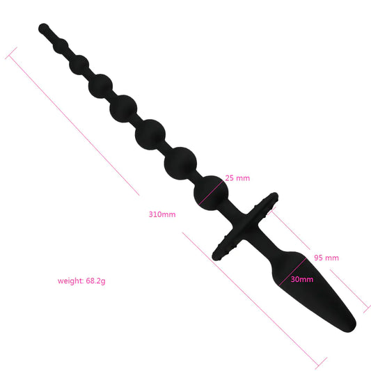 Silicone Beaded Anal Plug Prostate Massager