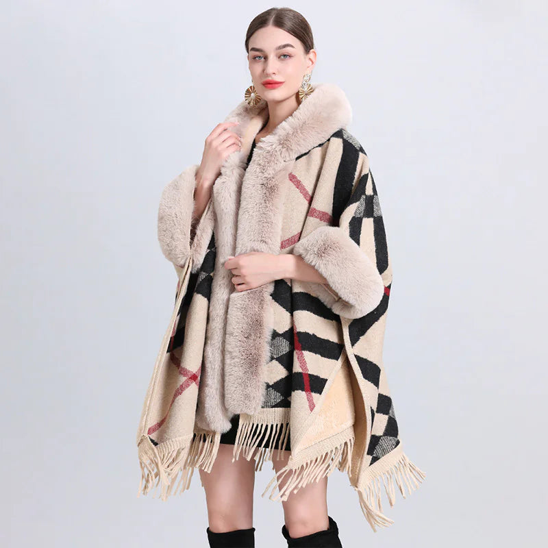 Cashmere Inverness with Fur Collar