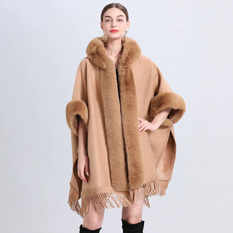 Cashmere Inverness with Fur Collar