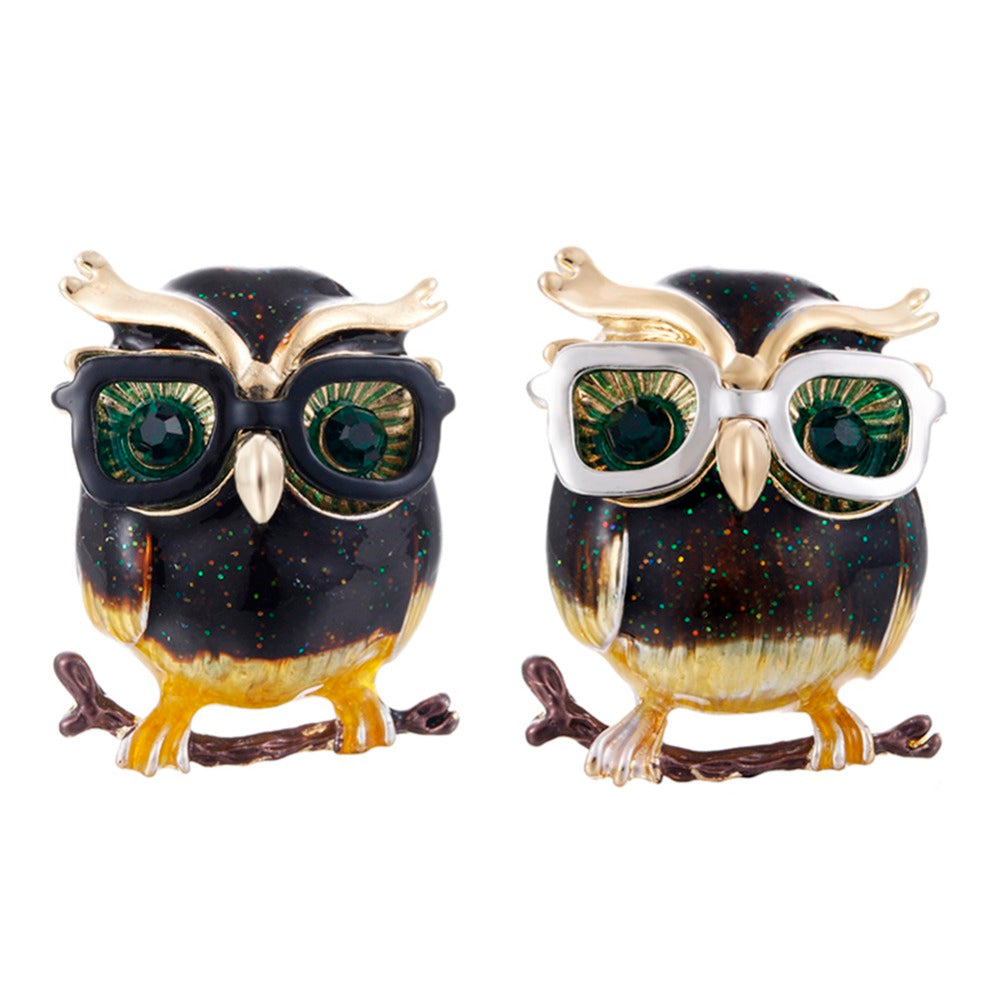 Fashionable Owl Brooch with Pearl Accents (In Stock)