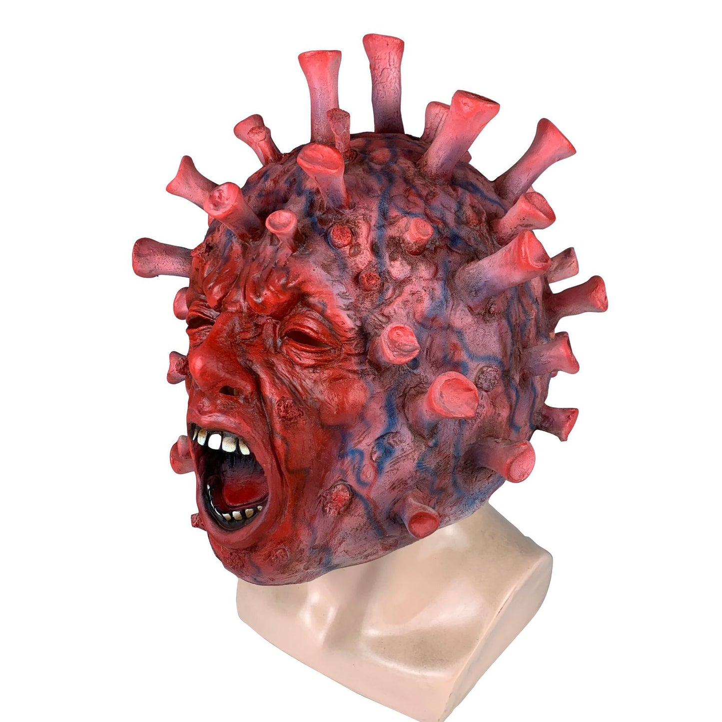 Halloween Virus Latex Mask - Coronavirus Design Headpiece
