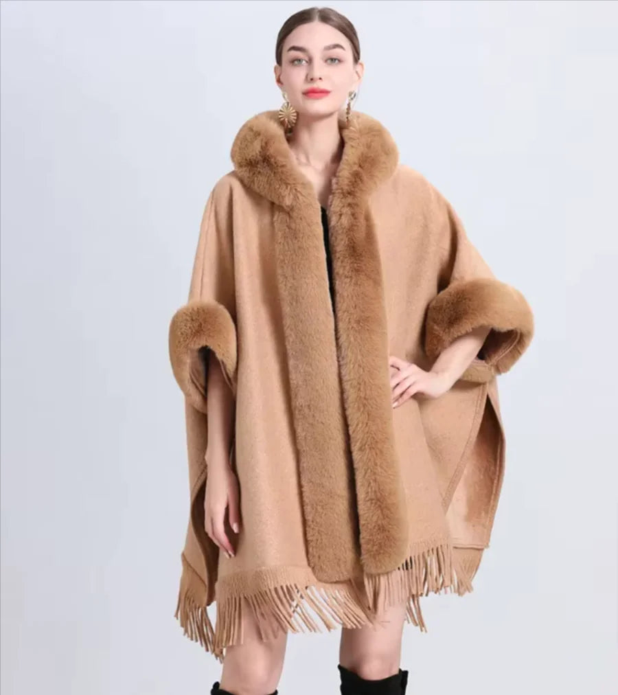 Cashmere Inverness with Fur Collar