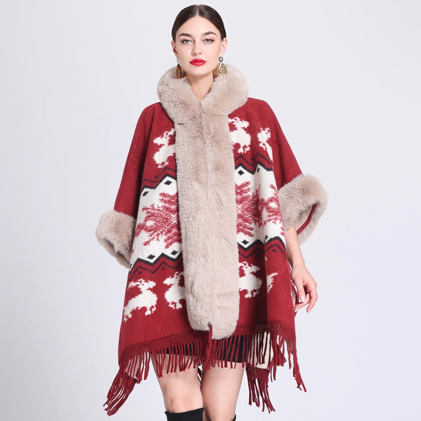 Cashmere Inverness with Fur Collar