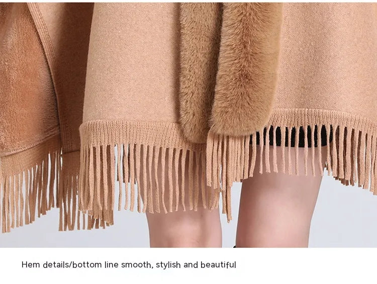 Cashmere Inverness with Fur Collar